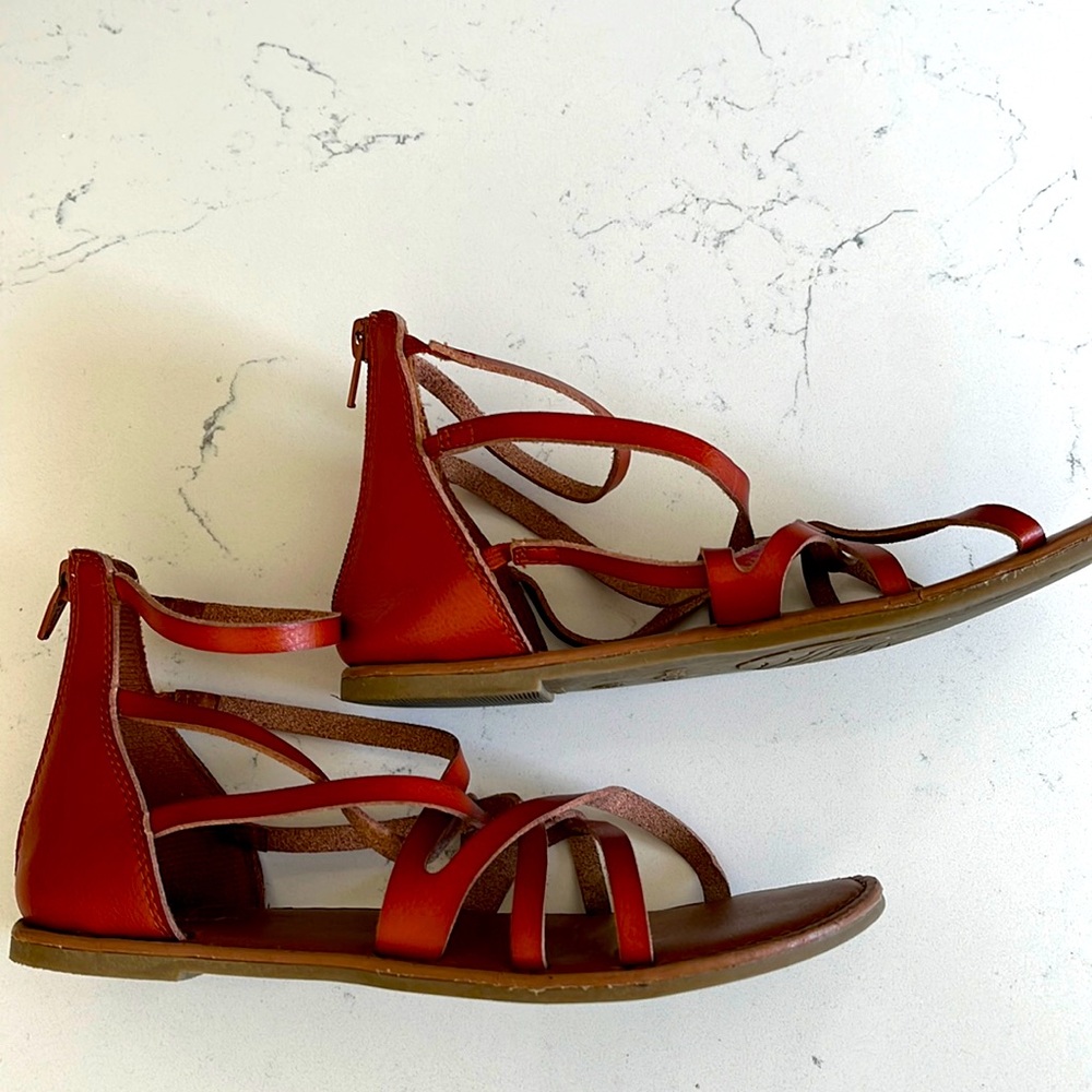 Cat & Jack Girls leather strap Sandals sz 5